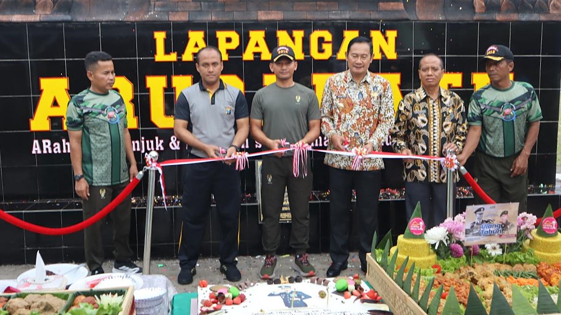 Kodim 0812 Lamongan Resmikan Lapangan Arupadatu dan Rayakan HUT Dandim