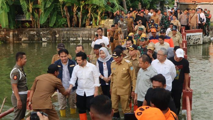 Plt Gubernur Jatim Sidak Banjir di Lamongan, Dandim 0812 Dampingi