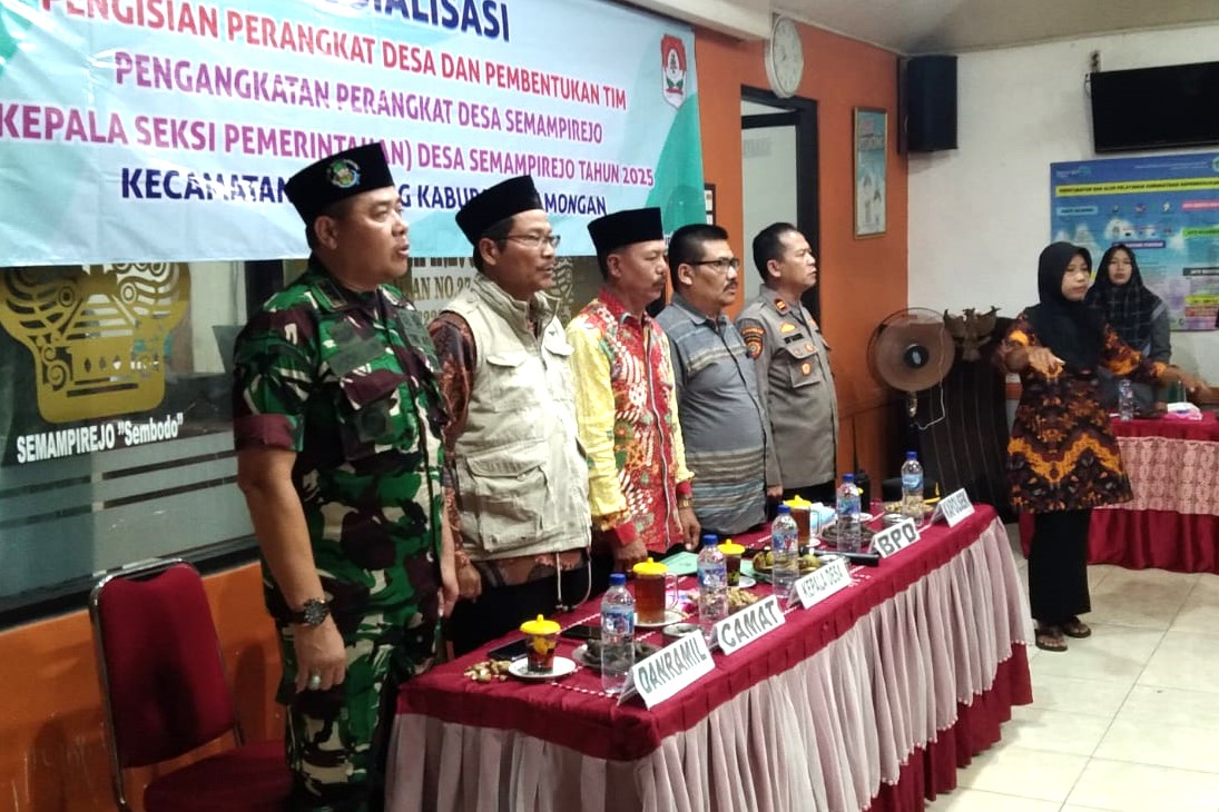 Danramil Sambeng Hadiri Sosialisasi Pengisian Perangkat Desa