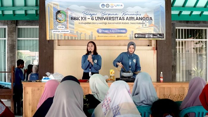 Kolaborasi Mahasiswa KKN UNAIR Gandeng Elemen Desa Kalirejo Dalam Kegiatan Jum'at Sehat