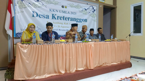 Pemerintah Desa Kreteranggon Sambut Mahasiswa KKN UMLA