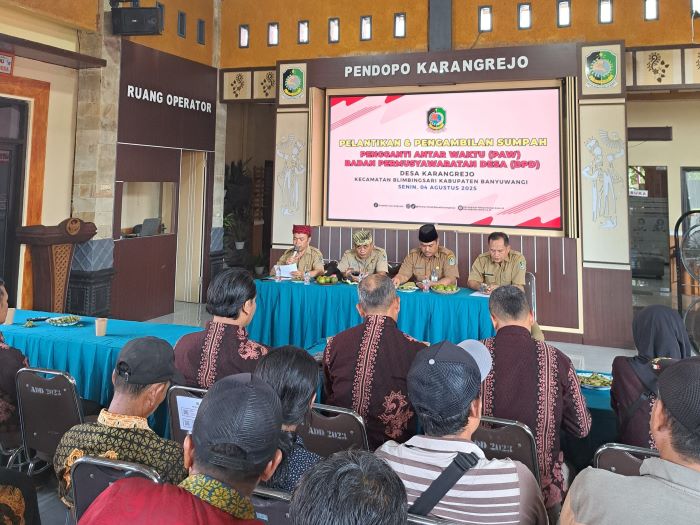 Pelantikan Dan Pengambilan Sumpah PAW BPD Desa Karangrejo