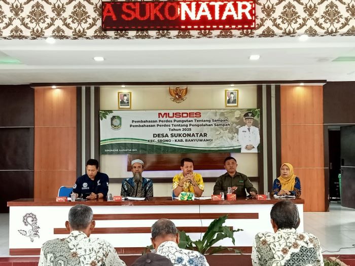 Musdes Penyusunan Perdes Tentang Pungutan dan Pengolahan Sampah oleh Pemdes Sukonatar