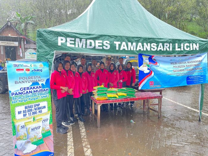 Gerakan Pasar Murah oleh Polsek Licin Ringankan Beban Ekonomi Masyarakat Tamansari
