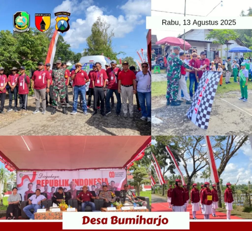 Desa Bumiharjo Peringati HUT RI ke-80 dengan Lomba Gerak Jalan