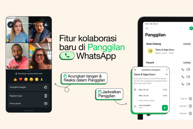 WhatsApp Kenalkan Tiga Fitur Baru buat "Telepon Grup" Makin Seru