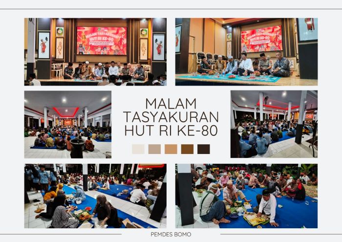 Tasyakuran Peringatan HUT RI ke 80 Desa Bomo