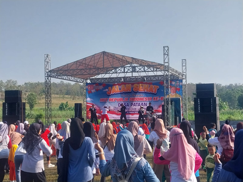 Memperingati HUT RI KE-80 Desa Pataan Adakan Jalan Sehat Meriah dengan Semangat Gotong Royong