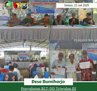 36 KPM Desa Bumiharjo Terima BLT-DD Triwulan III Tahun 2025