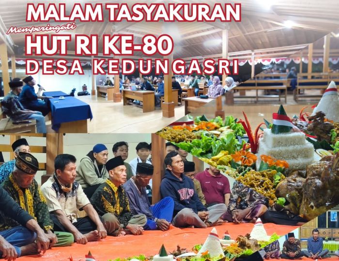 Desa Kedungasri Gelar Renungan Malam dan Potong Tumpeng untuk Peringati HUT RI ke-80