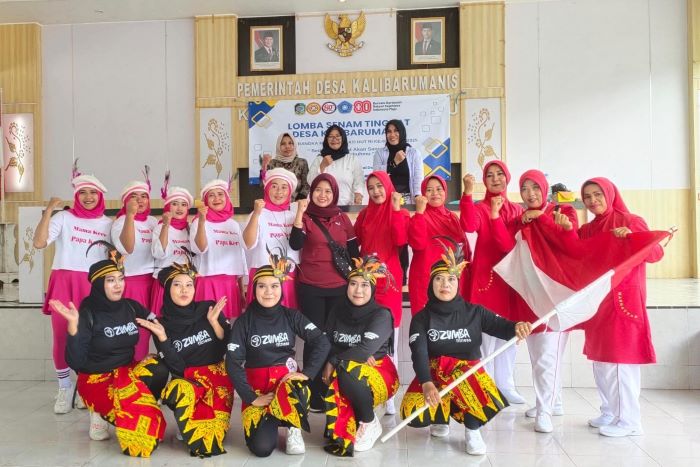 Peringati HUT RI ke-80, Desa Kalibarumanis Gelar Lomba Senam