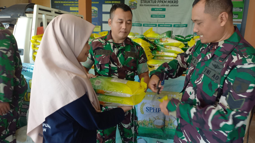 Koramil 0812/19 Laren Gelar Gerakan Pangan Murah sebagai SPHP 2025