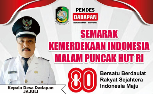 Mari Ramaikan Resepsi Malam Puncak HUT RI Ke-80 di Desa Dadapan