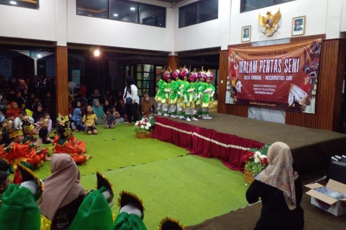 Desa Grogol Tutup Rangkaian Kegiatan HUT RI ke-80 dengan Malam Pentas Seni
