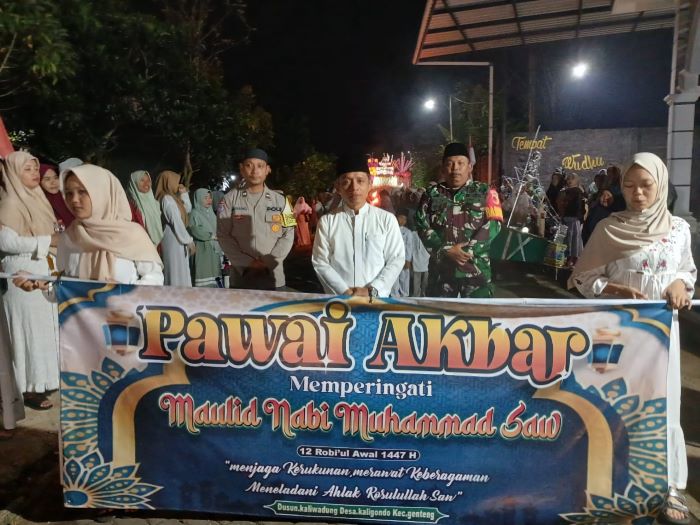Rayakan Maulid Nabi, Kades Kaligondo Buka Pawai Endok-endokan di Masjid At Taslim Dusun Kaliwadung