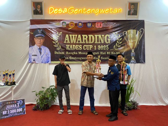 Awarding Kades Cup 1, Penutup Semarak Peringatan HUT RI-80 Desa Genteng Wetan