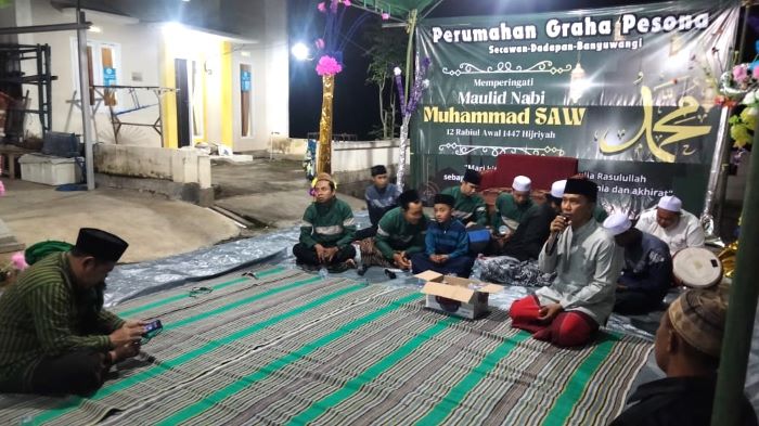 Masyarakat Perumahan Graha Pesona Desa Dadapan Gelar Kegiatan Maulid Nabi