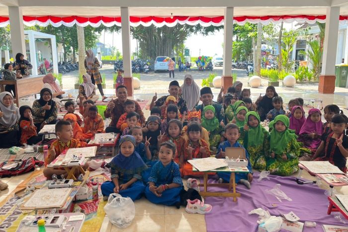 Rayakan Hari Batik Nasional, IGTK se-Desa Kaligondo Gelar Lomba Mewarnai