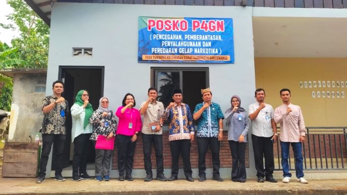 Wujudkan Lingkungan Bersih Narkoba, Desa Tambong Jadi Lokasi Tinjau Lapang BNNP Jatim