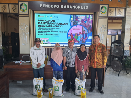 Penyaluran Bantuan Pangan Alokasi Bulan Oktober dan November Tahun 2025 di Desa Karangrejo